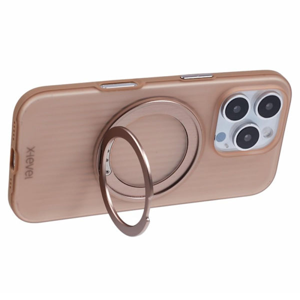 X-LEVEL Mobilskal till iPhone 16 Pro Max med Rotating Kickstand Guld