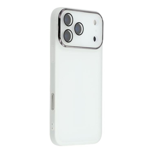 Mobilskal till iPhone 17 Pro Max Electroplated Kameraram - Vit Vit