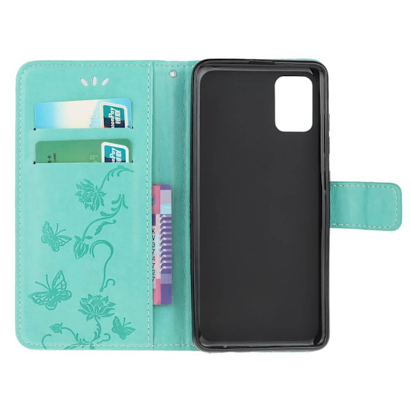 Butterfly Wallet Case til Samsung Galaxy A03s - Turkis
