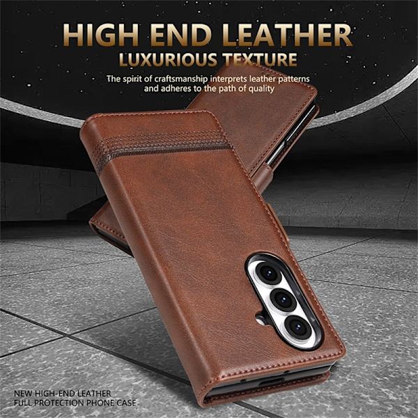 AZNS Samsung Galaxy Z Fold7 Plånboksfodral Konstläder - Brun