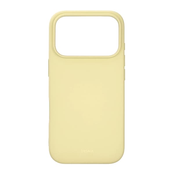ONSALA Telefontaske til iPhone 17 Pro med Silikone Feel - Citron Gul
