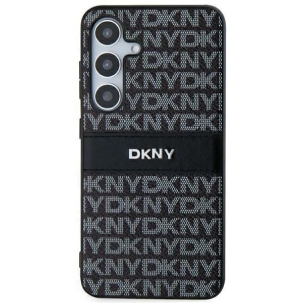 DKNY Galaxy S24 Mobilskal Läder Mono Stripe & Metal Logo