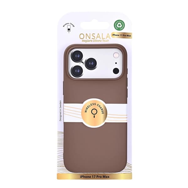ONSALA Telefontaske til iPhone 17 Pro Max med Silikone Feel - Chokolade Brun