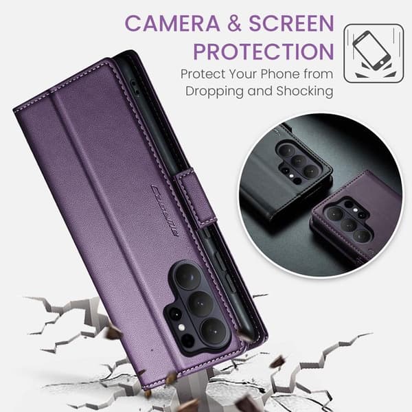 CASEME Galaxy S26 Ultra Plånboksfodral RFID Blocking Lila