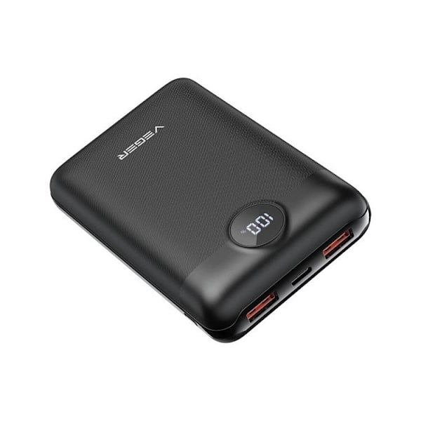 VEGER Powerbank 20000 mAh PD QC 3.0 2A 22.5W S20 - Svart