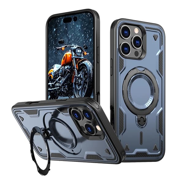 Mobilskal till iPhone 16 Pro Max MagSafe Hybrid Armor Trendy - Blå Blå