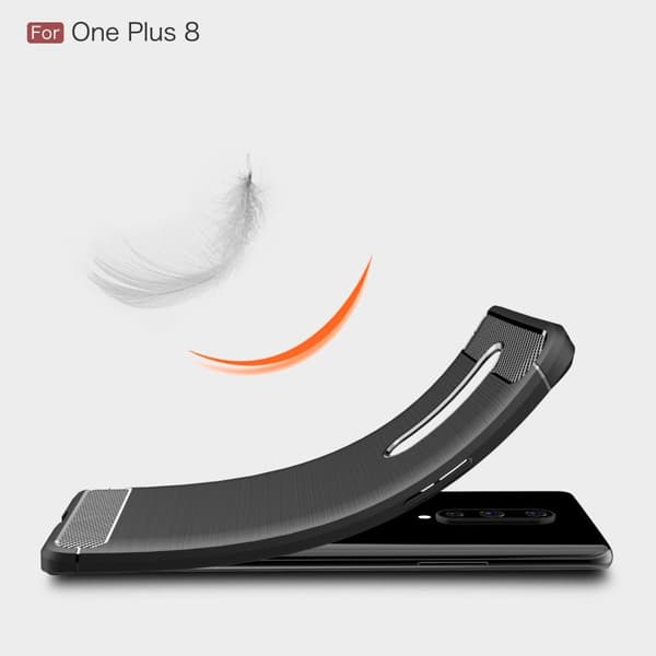 Carbon Fibre Skal OnePlus 8 - Blå Blå
