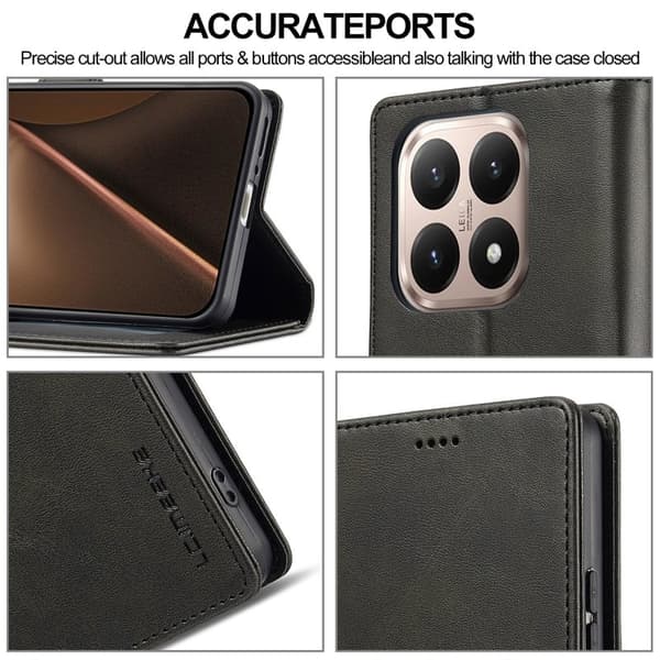 LC.IMEEKE Xiaomi 15T Plånboksfodral Konstläder - Svart