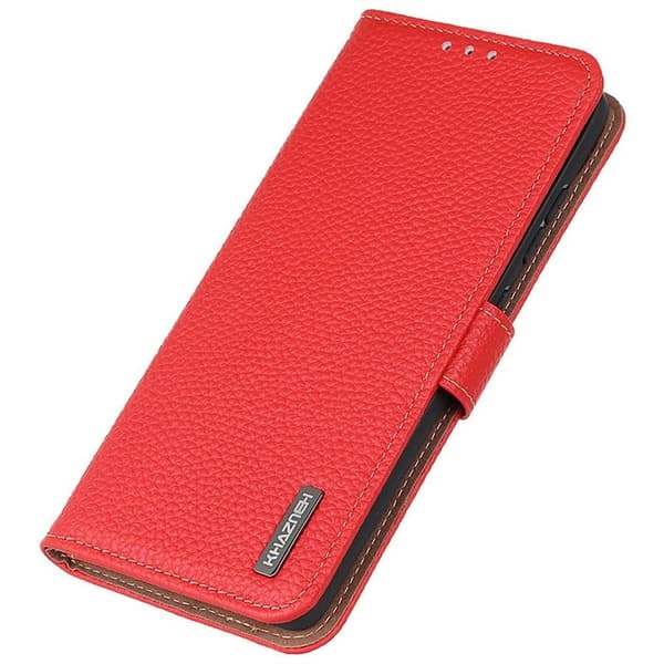 KHAZNEH för Xiaomi 17 Pro Max Plånboksfodral Äkta Läder - Röd