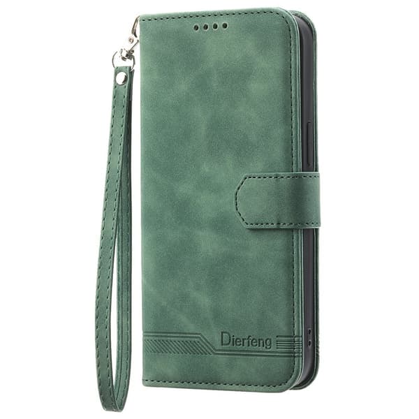 DIERFENG DF-03 Plånboksfodral för Xiaomi 14 Ultra - Konstläder - Grön