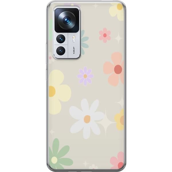 Mobilskal till Xiaomi 12T med fejdande blommor