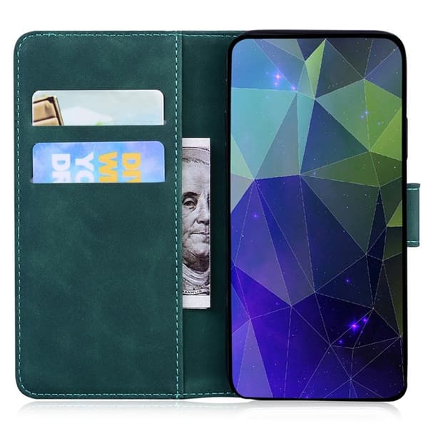 Sony Xperia 1 VII Konstläder Plånboksfodral Tiger Print - Grön Grön