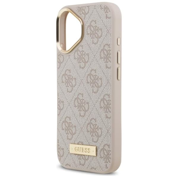 Guess Mobilskal till iPhone 17 MagSafe 4G Logo Plate - Rosa Rosa