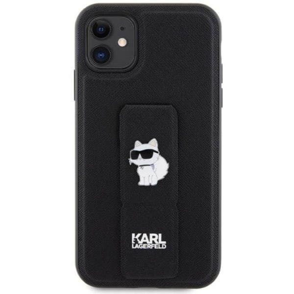 KARL LAGERFELD iPhone 11/XR Mobiilikuori Gripstand Pins - Musta