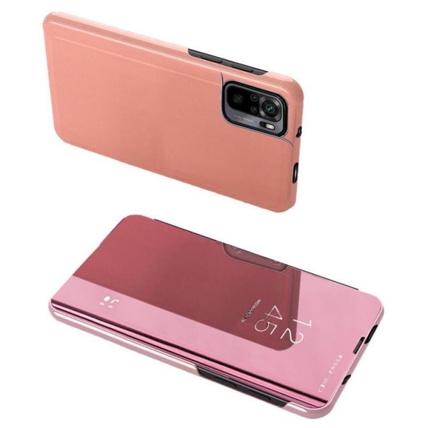 Clear View -kotelo Xiaomi Poco M4 Pro 5G:lle - vaaleanpunainen