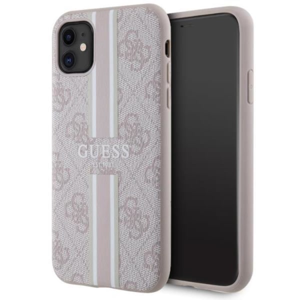 Guess iPhone 11/XR Mobilcover MagSafe 4G Printed Stripes - Pink