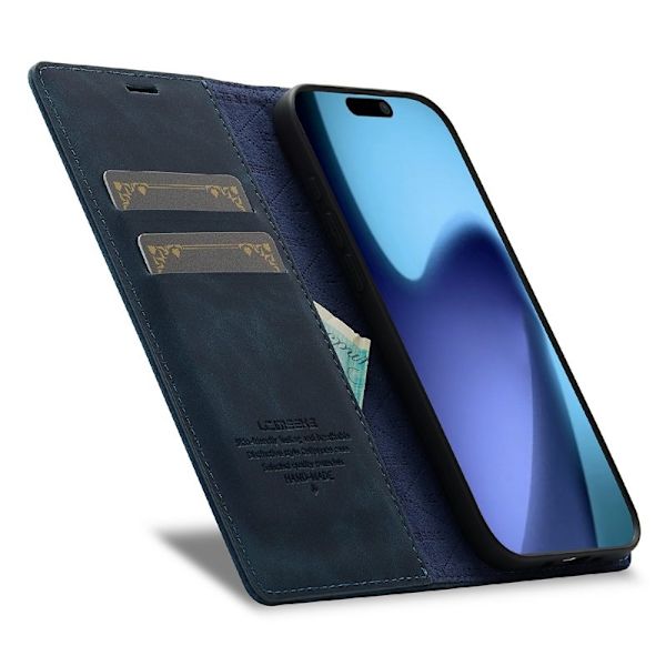 LC.IMEEKE iPhone Air Plånboksfodral Konstläder- Blå