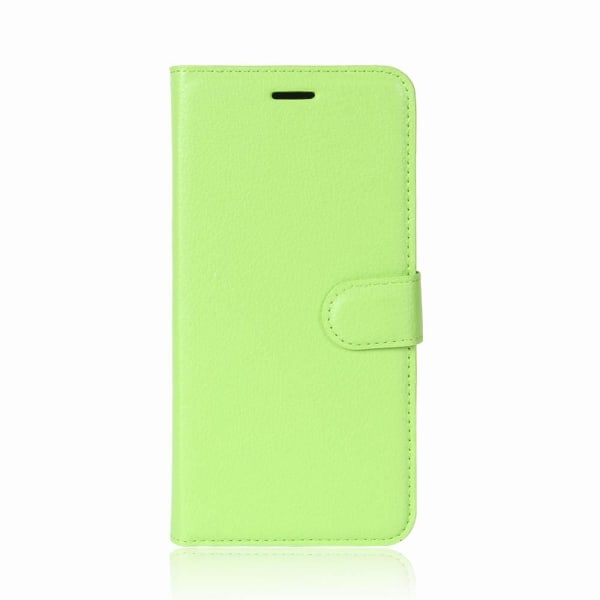 Litchi Plånboksfodral till iPhone XS / X - Grön Grön