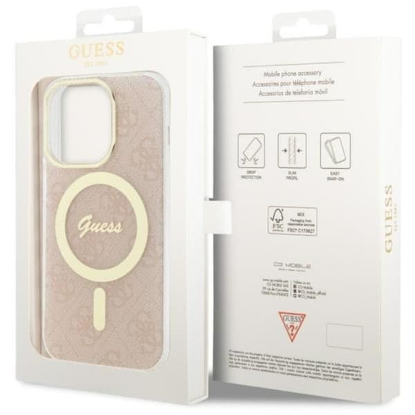 Guess iPhone 14 Pro Mobilskal MagSafe 4G - Pinkki Rosa