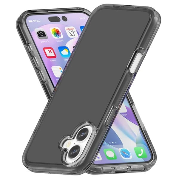 AMORUS Mobilskal till iPhone 17 Shockproof - Clear Svart Svart