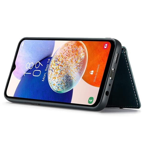 JEEHOOD Samsung Galaxy A14 4G/5G  Mobilskal KonstLäder - Blå Blå