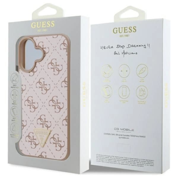 Guess Mobilskal till iPhone 16 Plus 4G Triangle - Vit Vit