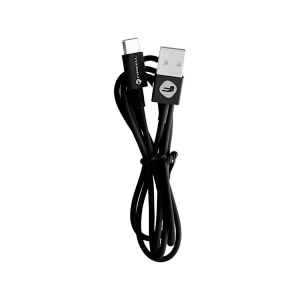 Forcell USB-A till USB-C Kabel 1m  2.0 2.1A C319 TUBE - Svart Svart