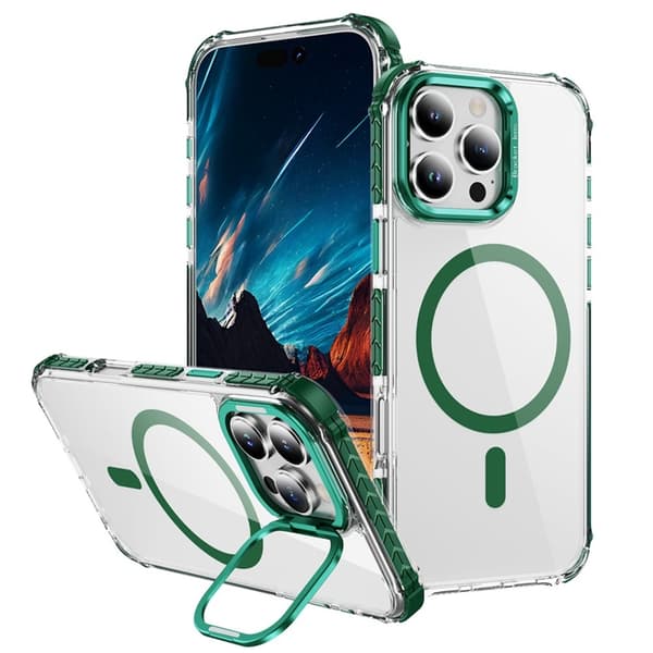 Mobilskal till iPhone 16 Pro Max MagSafe Kickstand - Grön Grön