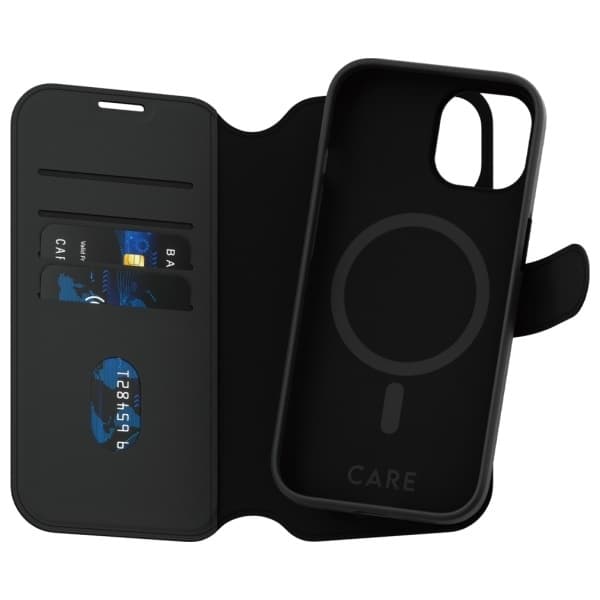 CARE PanzerGlass iPhone 15 Pung Taske MagSafe Tango - Sort