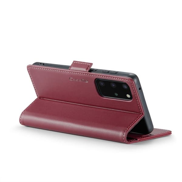 CASEME Plånboksfodral Konstläder för Samsung Galaxy S20 Plus - Röd