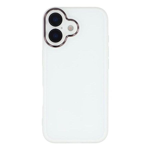 Mobilskal till iPhone 17 Electroplated Kameraram - Transparent Vit Vit
