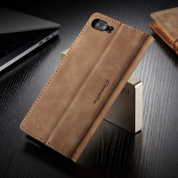 CASEME 013 Auto-absorberande Plånboksfodral Konstläder Khaki