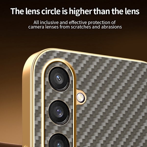 Mobilskal till Samsung Galaxy S26 Kolfiber Texturerad TPU - Brun
