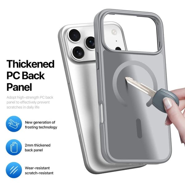 DUX DUCIS Yind Series Mobilskal till iPhone 17 Pro TPU + PC - Grå