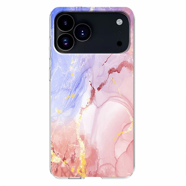 Mobilskal till iPhone 17 Pro Max Marble Pattern Printing Soft - Rosa Rosa