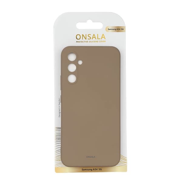 ONSALA Galaxy A34 5G Cover Silikon - Beige Beige