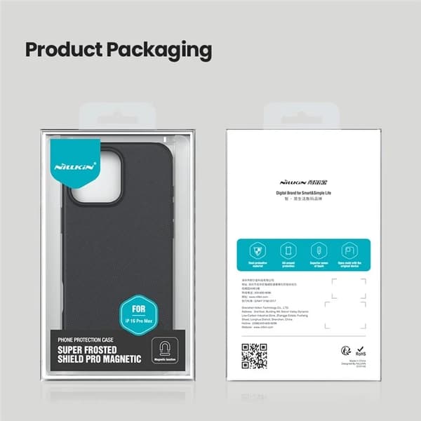 Nillkin Mobilskal till iPhone 16 Pro Max MagSafe Frosted Shield Pro Svart