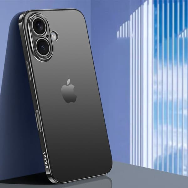 SULADA Mobilskal till iPhone 16 Plus Electroplated AG Matte TPU - Svart