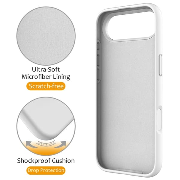 Mobilskal till iPhone Air MagSafe Kickstand PC + Silikon - Vit Rosa