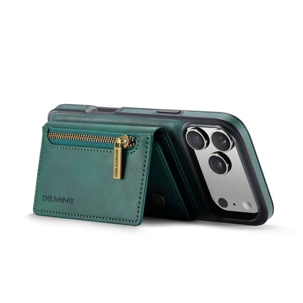 DG.MING M5 Series Mobilskal till iPhone 17 Pro Magnetiskt Konstläder Grön