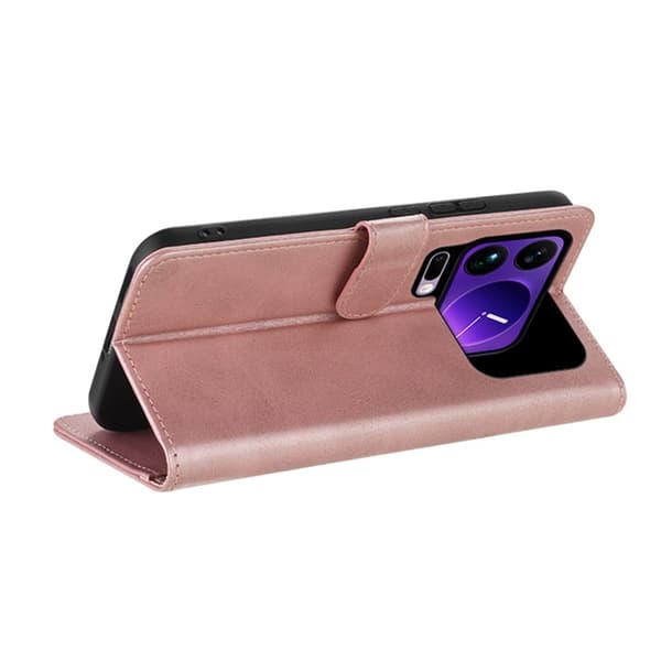 AZNS Xiaomi 17 Pro Max Plånboksfodral Konstläder - Roséguld