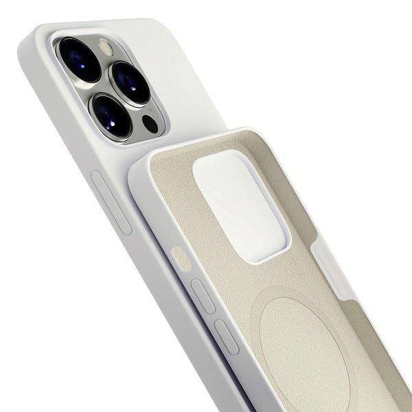3mk iPhone 14 Pro -mobiilikotelo Magsafe Hardy - valkoinen