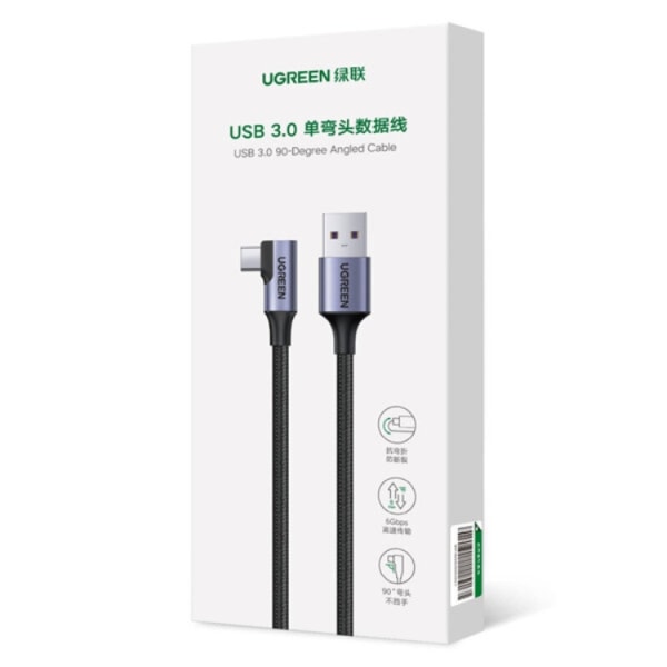 Ugreen USB-A til USB-C Kabel 1m - Sort