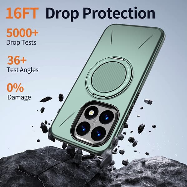 Mobilskal till Xiaomi 15T Magsafe Rotating Kickstand TPU + PC Grön