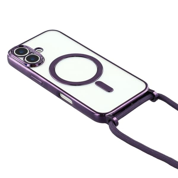 Mobilskal till iPhone 17 MagSafe Electroplating Edge TPU - Lila Lila