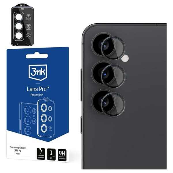 3MK Galaxy S25 Plus kameralinsedæksel hærdet glas Lens Pro - Sort