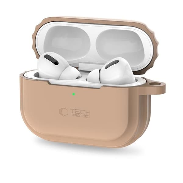 Tech-Protect Airpods Pro 1/2 Shell silikone reb - Cafe Latte Beige