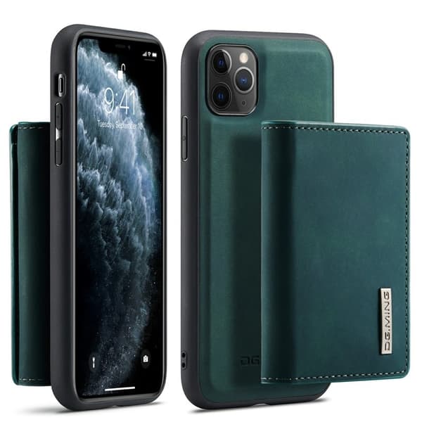 DG.MING M1 Wallet Mobilskal med Kickstand för iPhone 11 Pro - Grön