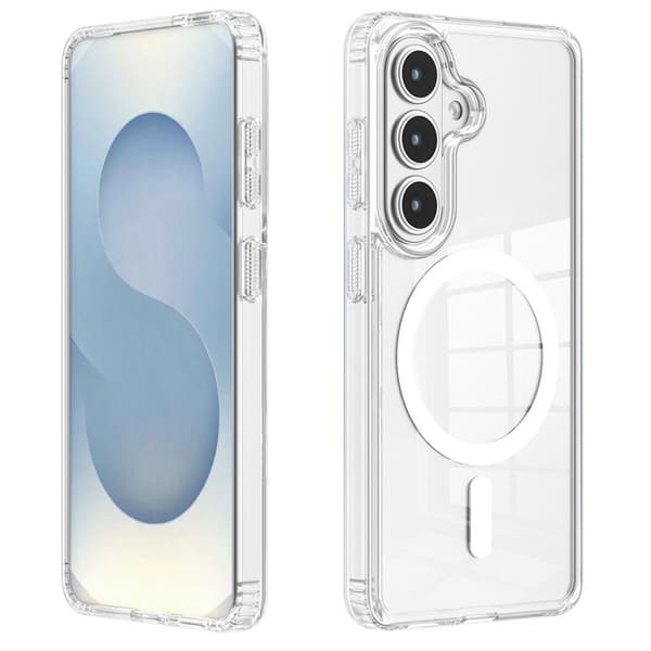 Mobilskal för Samsung Galaxy S26 Magnetiskt TPU PC Stöttålig - Transparent