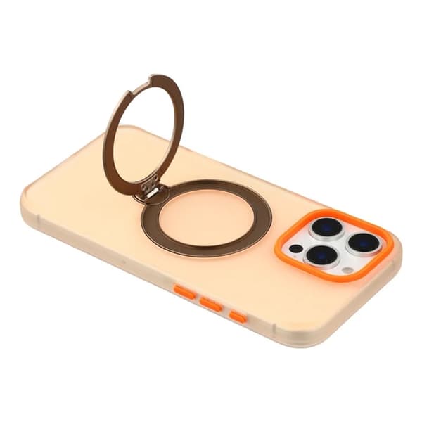 KIGC Mobilskal till iPhone 16 Pro Max Rotating Kickstand - Orange Orange
